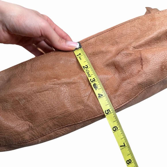 LIEBESKIND Women's Brown Large Leather Shoulder Handbag Bag w Detachable Strap - Picture 12 of 12